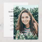 Invitation photo pour les 16 ans (Devant / Derrière)