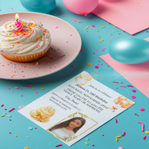Invitation photo pour les 18 ans d'une fille noire