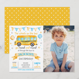 Invitation photo pour les 2 ans d'anniversaire d'a