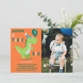 Invitation photo pour les 3 ans de Dinosaur Three  (Debout devant)