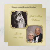 Invitation photo pour les 50 ans de mariage (Devant / Derrière)