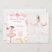 Invitation photo pour les 8 ans de ballerine  (Devant)