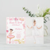 Invitation photo pour les 8 ans de ballerine  (Debout devant)