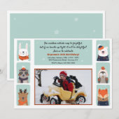 Invitation photo pour les amis d'hiver (Devant / Derrière)