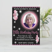 Invitation photo pour les filles 13e anniversaire (Debout devant)