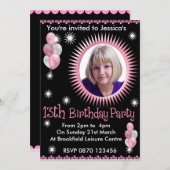 Invitation photo pour les filles 13e anniversaire (Devant / Derrière)
