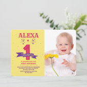 Invitation photo pour un anniversaire (Debout devant)