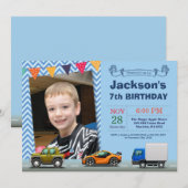 Invitation photo pour un camion de transport autom (Devant / Derrière)