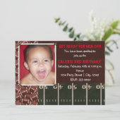 Invitation photo pour un événement d'anniversaire  (Debout devant)