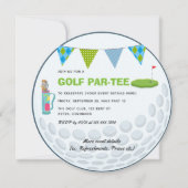 Invitation photo pour une fête à thème de golf (Devant)