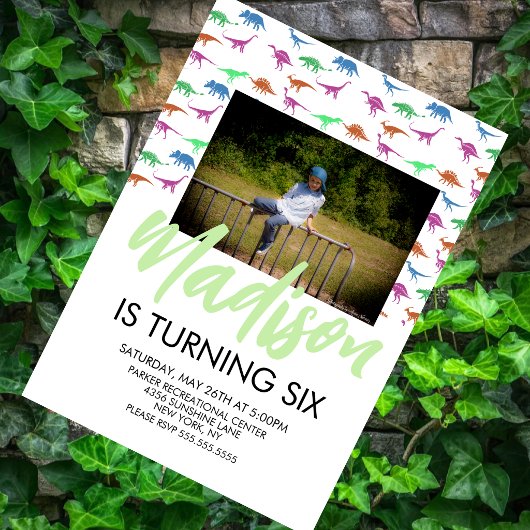 Invitation photo pour une fête d'anniversaire de d