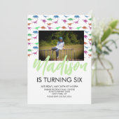 Invitation photo pour une fête d'anniversaire de d (Debout devant)