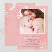 Invitation photo pour une fête prénatale pour la r (Devant / Derrière)