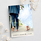 Invitation Photo poussière bleue réception Happily Ever After