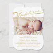 Invitation Photo préétablie de fille de croix de chapelet de (Devant)