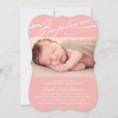 Invitation Photo préétablie de rose de croix de chapelet de (Devant)