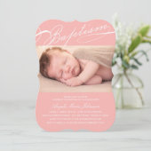 Invitation Photo préétablie de rose de croix de chapelet de (Debout devant)