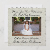 Invitation photo - Première Invitation à la Commun (Devant / Derrière)