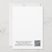 Invitation Photo QR Code Arrière - plan blanc pour superposit (Dos)