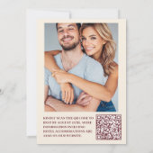 Invitation Photo QR Code Boho Automne Fleur sauvage Mariage (Dos)