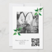 Invitation Photo QR Code Boho Orange Blossom Mariage (Dos)