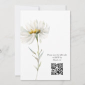 Invitation Photo QR Code Daisy Mariage (Dos)