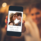 Invitation Photo QR Code de réception de mariage pour vivre h