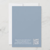 Invitation Photo QR Code Dusty Blue Arrière - plan Vellum Ove (Dos)