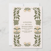 Invitation Photo QR Code Fleur sauvage Botanical Garden Weddi (Devant)