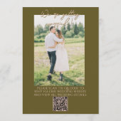 Invitation Photo QR Code Hand Drawn Grasslands Floral Wedding (Dos)