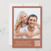 Invitation Photo QR Code Terracotta Arrière - plan Vellum Ove (Dos)