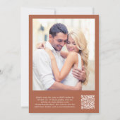 Invitation Photo QR Code Terracotta Arrière - plan Vellum Ove (Dos)