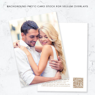Invitation Photo QR Code Vellum Arrière - plan blanc