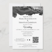 Invitation *~* PHOTO QR RSVP AR13 AGATE Black Mariage Invi (Dos)