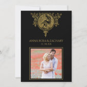 Invitation *~* PHOTO QR victorienne RSVP AR6 Mariage orné (Devant)