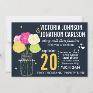 Invitation Photo Ranunculus Typographie Rose Mariage moderne