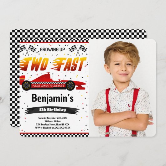 Invitation photo rapide (Devant / Derrière)