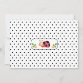 Invitation Photo Red Black Pois Ladybug 1er anniversaire (Dos)