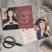 Invitation Photo Red Boho