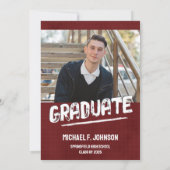 Invitation Photo Red Grunge (Dos)