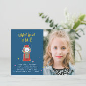 Invitation Photo Red Gumball Machine Candy Buble Gum Party (Debout devant)