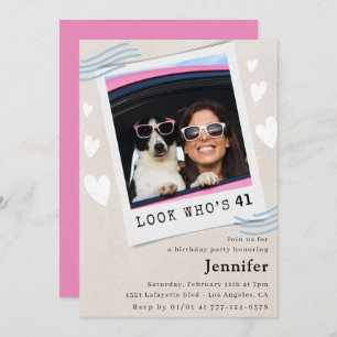 Invitation Photo Regardez qui fête ses 41 ans