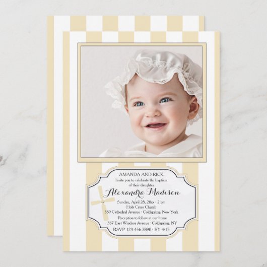 Invitation photo religieuse cosmopolite (Devant / Derrière)