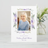 Invitation Photo Remembrance Service Dear Ones Purple Shades (Debout devant)