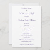 Invitation Photo Remembrance Service Dear Ones Purple Shades (Dos)