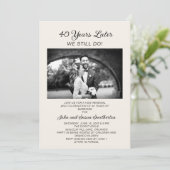 Invitation Photo Renouvellement du Vow Mariage du 40e anniver (Debout devant)