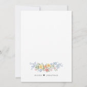 Invitation Photo Retour pour le mariage vellum Fleur sauvage  (Dos)