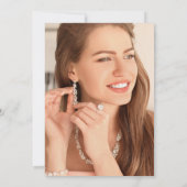 Invitation Photo Retro Art Déco Fête des mariées sombre (Dos)