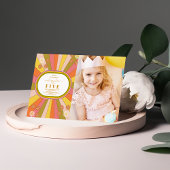 Invitation Photo Retro Super 70's Anniversaire de enfant à th