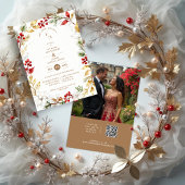 Invitation Photo Romantic Winter Nature Frame Wedding